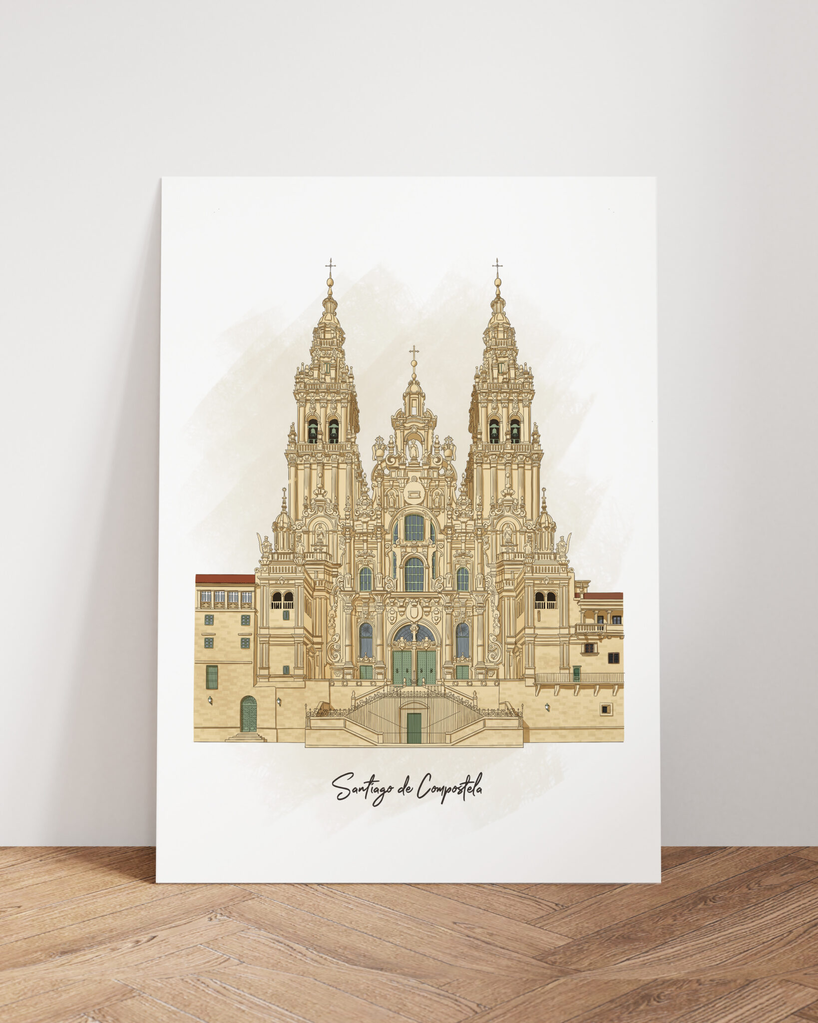 catedral-santiago-de-compostela-lamina-monumento-the-art-of-andrea